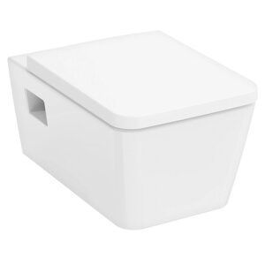 Изображение товара Подвесной безободковый унитаз Hansgrohe EluPura Original Q HGSET003, крышка микролифт, белый