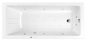 Изображение товара Ванна гидромассажная Whitecross Wave 160 x 70 см, ULTRA NANO, хром, белый, 0101.160070.100.ULTRANANO.CR