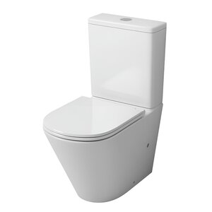 Изображение товара Унитаз-компакт Grossman Tornado, безободковый, с сиденьем микролифт, цвет белый, GR-4450SQ