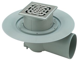 Изображение товара Ванная дренажная решетка трап Viega Advantix 557171 с гидрозатвором нержавеющая сталь