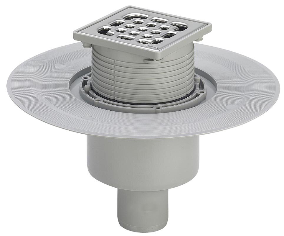 Изображение товара Душевой трап Viega Advantix 100x100 мм с нержавеющей решеткой и регулируемой высотой