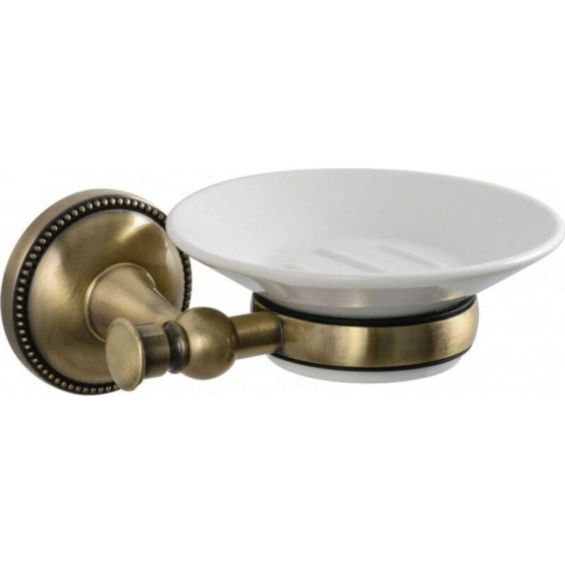 Изображение товара Мыльница Grampus Alfa GR-9508, цвет античная латунь, белый