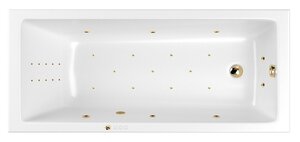 Изображение товара Гидромассажная ванна Whitecross Wave 180x80 см, акрил, белый и золото