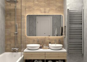 Изображение товара Зеркало Континент Burzhe LED 120 см, с нейтральной подсветкой, бесконтактный сенсор, ЗЛП3530