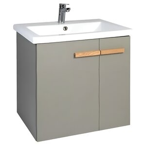 Изображение товара Тумба под раковину Viant Мюнхен 80 см подвесная цвет хаки Россия