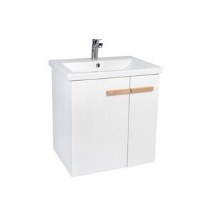 Изображение товара Тумба под раковину Viant Мюнхен 60 см, подвесная, цвет белый, VMUN60COBEL-T2STP