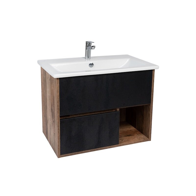 Изображение товара Тумба под раковину Viant Люксембург 60 см черная подвесная