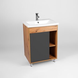 Изображение товара Тумба под раковину Viant Бостон 60 см графит дуб вотан