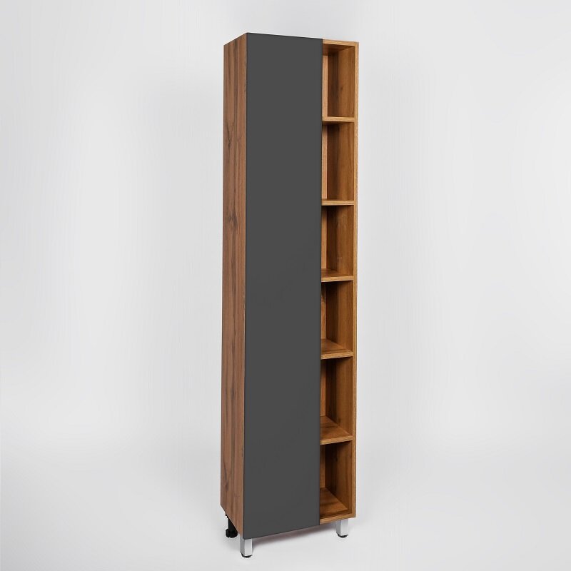 Изображение товара Пенал Viant Бостон 45 см, напольный, цвет графит, дуб вотан, правый/левый, VBOS450G-PEN