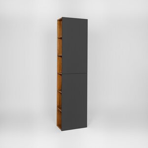 Изображение товара Пенал Viant Бостон 40 см, подвесной, цвет графит, дуб вотан, правый/левый, VBOS400G-PENP