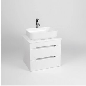 Изображение товара Подвесная тумба с раковиной Viant Марсель 66.4 см белая мебель для ванной
