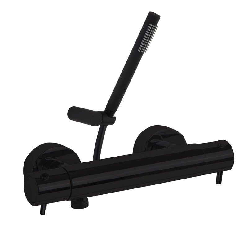 Изображение товара Смеситель Ramon Soler Odisea 393401DNM черный матовый с душевым комплектом