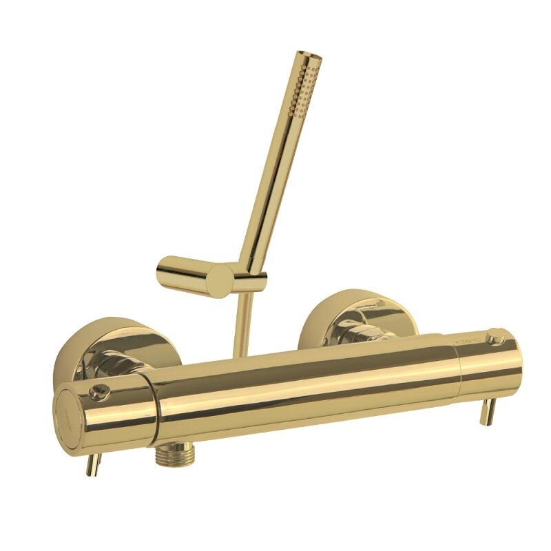 Изображение товара Смеситель для душа Ramonsoler Odisea 393401DOC с душевым комплектом термостатический золото PVD