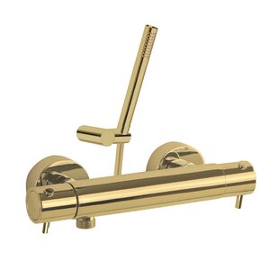 Изображение товара Смеситель для душа Ramonsoler Odisea 393401DOC с душевым комплектом термостатический золото PVD