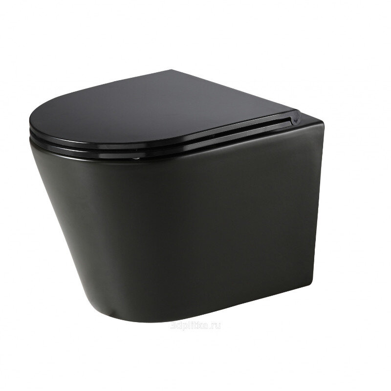 Изображение товара Подвесной безободковый унитаз Aquame AQM2001MB с микролифтом и функцией биде