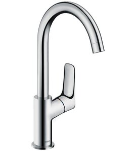 Изображение товара Смеситель для раковины Hansgrohe Logis, 71130000, с донным клапаном, хром