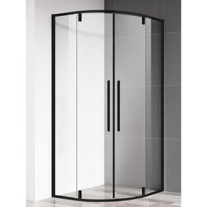 Изображение товара Душевой уголок Aquame, 80 х 80 см, стекло прозрачное, профиль черный матовый, AQM7101-2-8