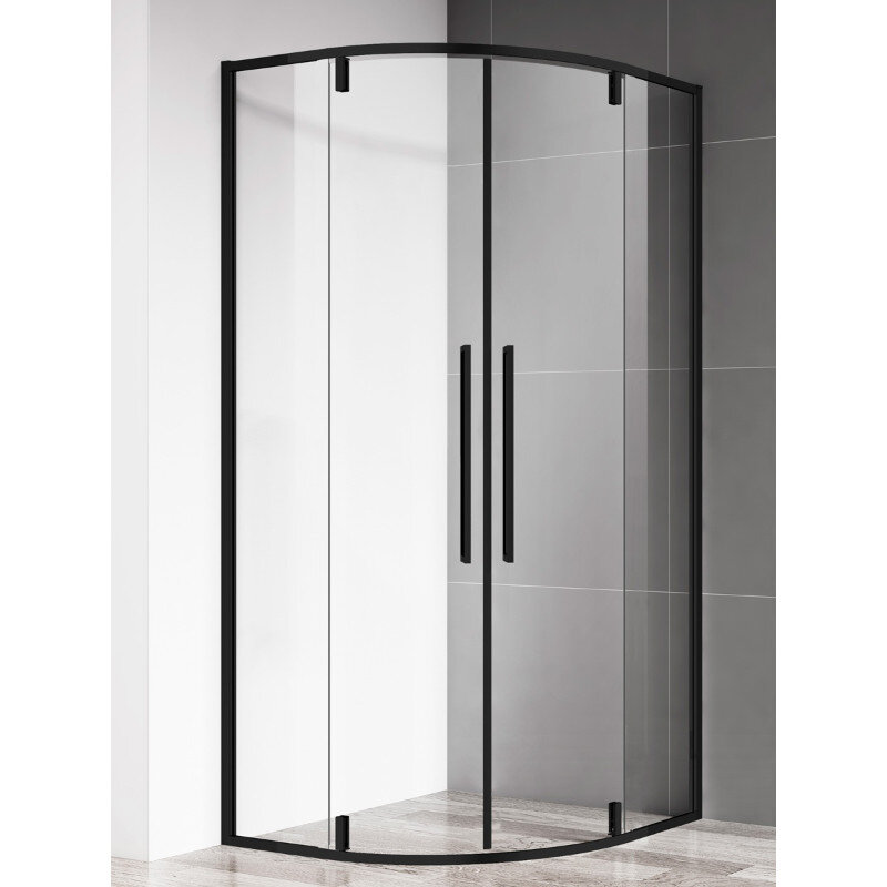 Изображение товара Душевой уголок Aquame 90x90 см прозрачное стекло черный матовый профиль Италия