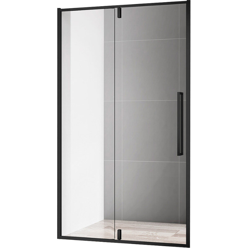 Изображение товара Душевая дверь Aquame 90 см стекло прозрачное профиль черный матовый Италия