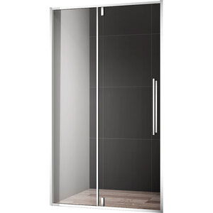 Изображение товара Душевая дверь Aquame, 120 см, стекло прозрачное, профиль хром, AQM7108-12