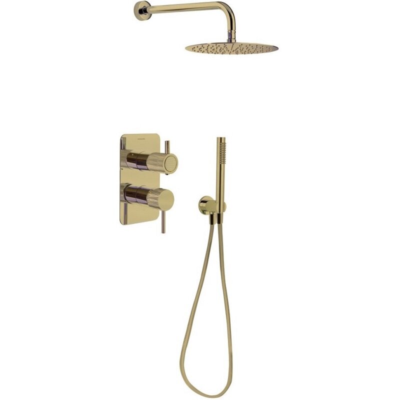 Изображение товара Душевая система Ramonsoler Odisea Joya K5915121OC, на 2 потребителя, цвет золото брашированное PVD