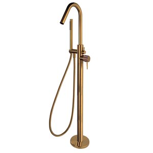 Изображение товара Напольный смеситель Ramonsoler Odisea Joya 598503DCUC медь PVD с душевым гарнитуром