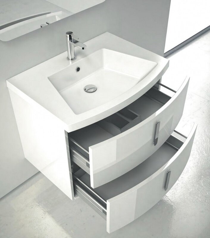Изображение товара Тумба Ipiemme FLEX с 2 ящиками белый глянец 70x51x53 см Италия Изображение товара Тумба Ipiemme FLEX с 2 ящиками белый глянец 70x51x53 см Италия