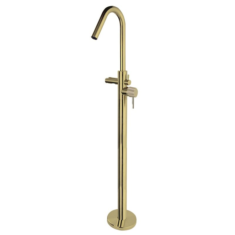 Изображение товара Напольный смеситель для ванны и душа Ramonsoler Odisea Joya золото PVD