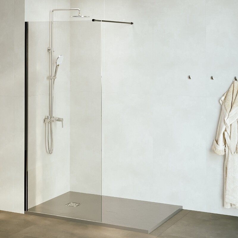 Изображение товара Душевая стенка RGW WA-010B Walk In, 70 см, стекло прозрачное, профиль черный, 351001007-14