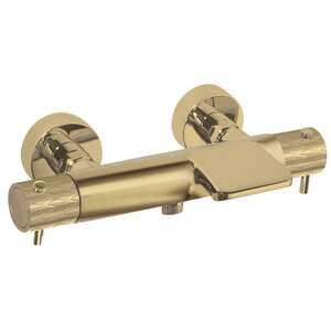 Изображение товара Смеситель для ванны и душа Ramonsoler Odisea Joya 593901SOC с каскадным изливом, термостатический, цвет золото брашированное PVD