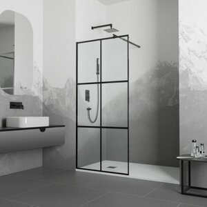 Изображение товара Душевая стенка RGW WA-011B Walk In, 110 см, стекло прозрачное, профиль черный, 35101111-84