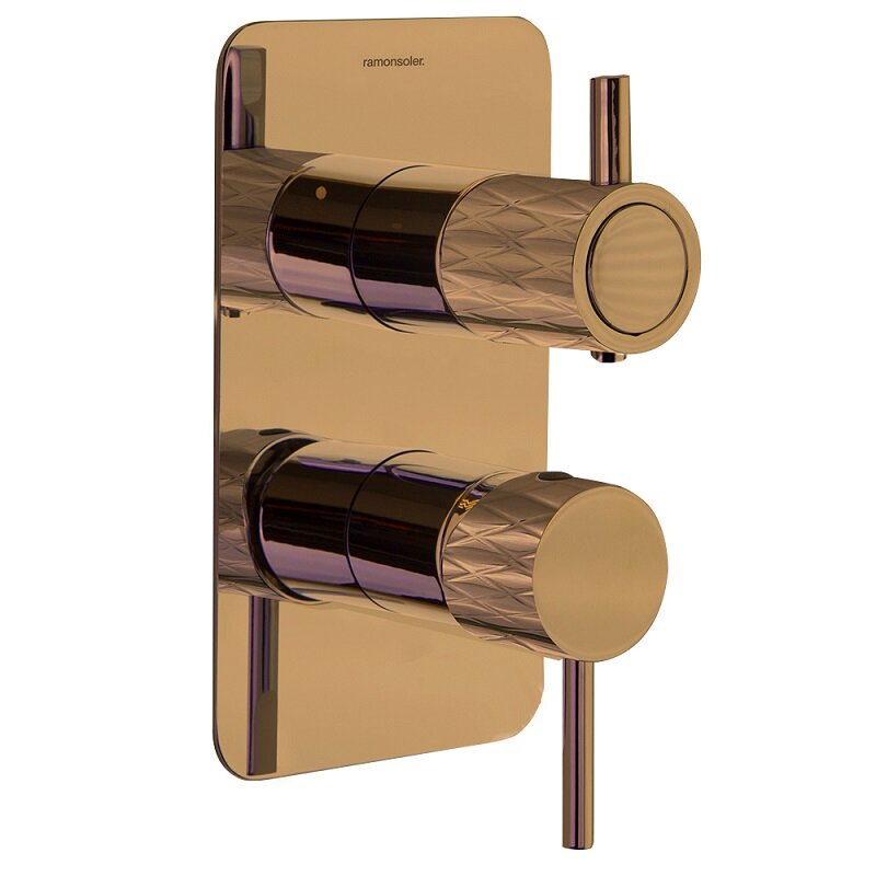 Изображение товара Смеситель для душа Ramonsoler Odisea Joya 591513SCUC, на 3 потребителя, цвет медь PVD