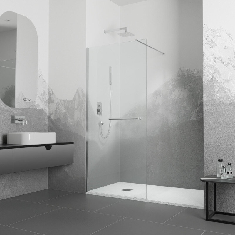 Изображение товара RGW WA-040 Walk In 1000 - стенка без дверей 1000 мм, стекло 8 мм