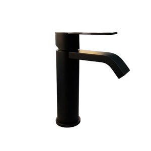 Изображение товара Смеситель Qd Magistro LAB Swanky 3810046NO для раковины, с донным клапаном, цвет черный матовый