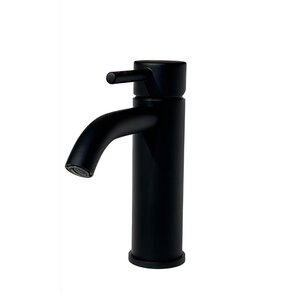 Изображение товара Смеситель Qd Magistro LAB Curvy 6510017NO для раковины, донный клапан, цвет черный матовый