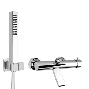 Изображение товара Смеситель Qd Magistro LAB Swanky 3830140CR для ванны и душа, с душевым гарнитуром, цвет хром