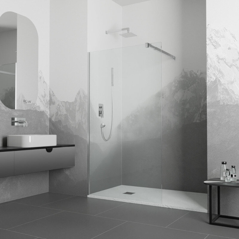 Изображение товара Душевая стенка RGW WA-001 Walk In, 110 см, стекло прозрачное, профиль хром, 351000111-11