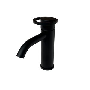 Изображение товара Смеситель Qd Magistro LAB Smile 5710017NO для раковины, донный клапан, цвет черный матовый