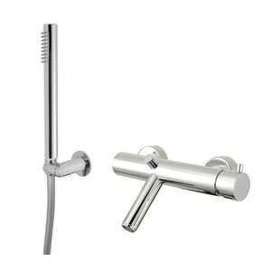 Изображение товара Смеситель Qd Magistro LAB Curvy 6530140CR для ванны и душа, с душевым гарнитуром, цвет хром