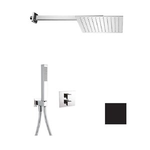 Изображение товара Душевая система Qd Magistro LAB, термостатическая, цвет черный матовый, 6000/30NO