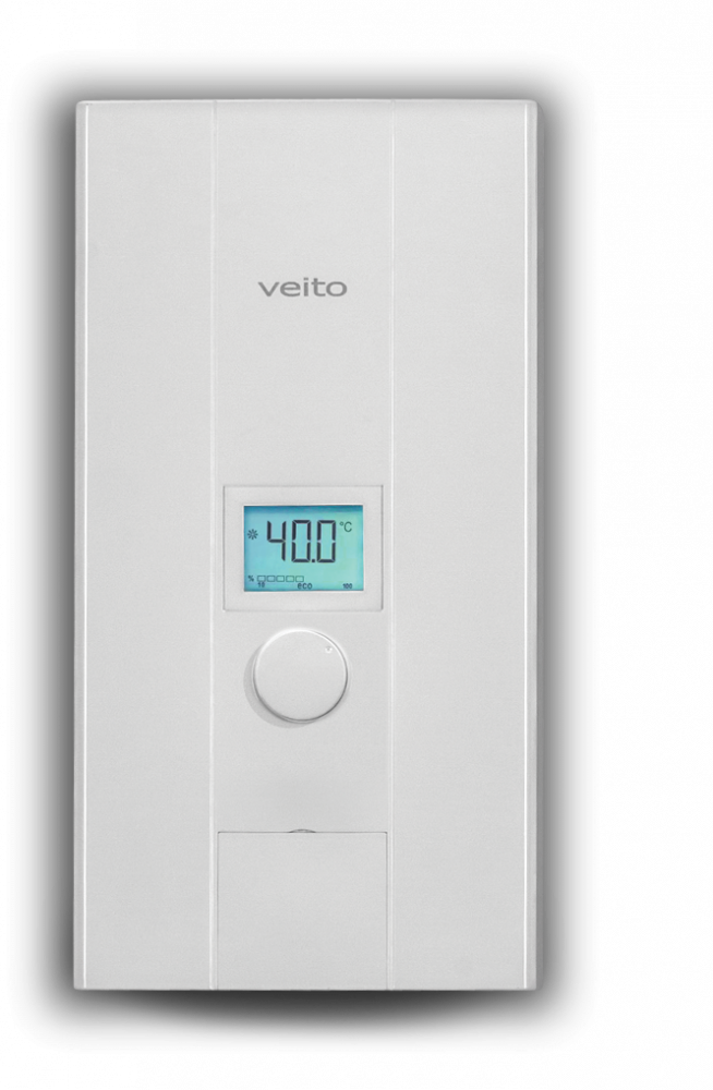 Изображение товара Проточный водонагреватель Veito Blue S, V1112, 12 кВ с электронным управлением, трехфазный, белый