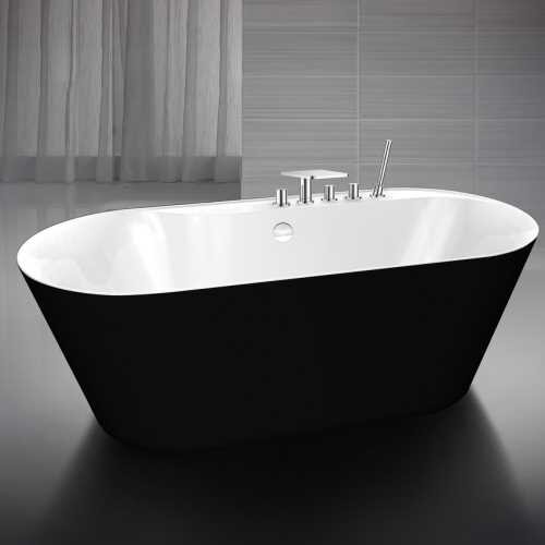 Изображение товара Ванна акриловая BelBagno BB14-NERO/BIA, 180 х 85 см