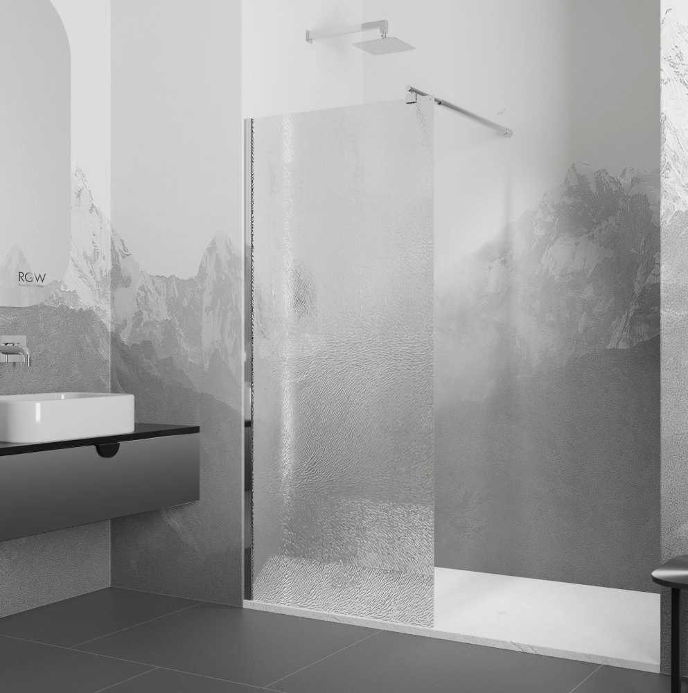 Изображение товара Душевая стенка RGW WA-02 Walk In 70 см стекло рифленое хром профиль Германия