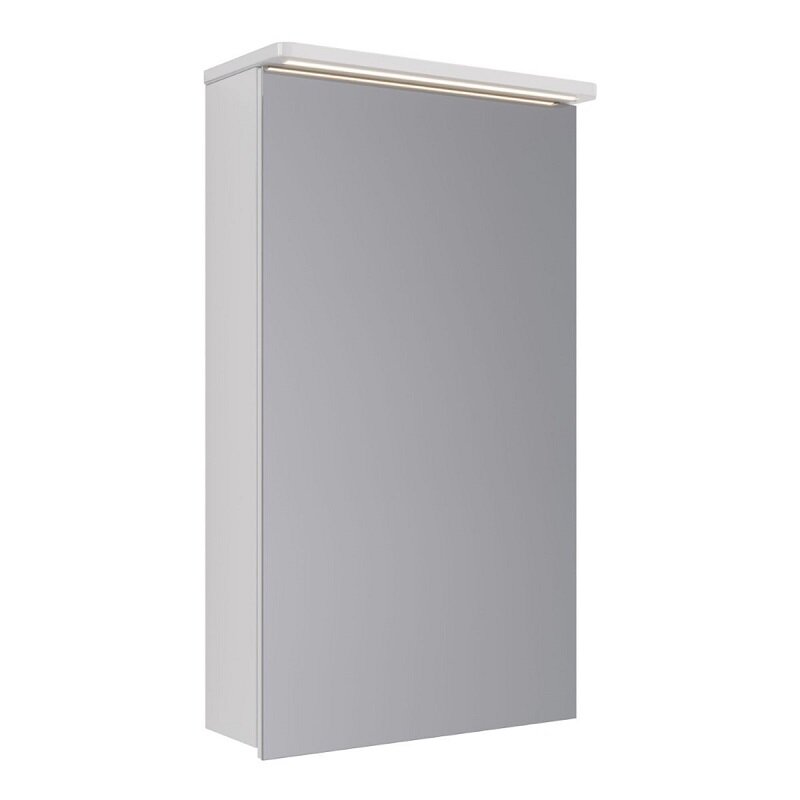 Изображение товара Зеркальный шкаф Lemark Zenon 45 см с LED-подсветкой белый глянец