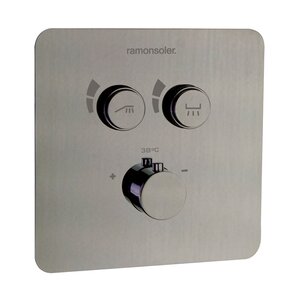 Изображение товара Смеситель для душа Ramonsoler Rs Smart 85T201SNC на 2 потребителя, термостатический, цвет никель брашированный PVD