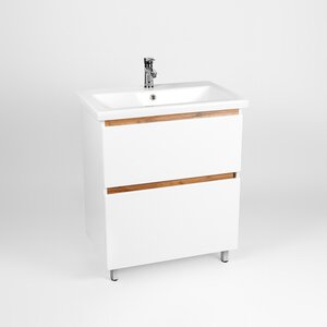 Изображение товара Тумба под раковину Viant Мальта 70 см напольная белый дуб Вотан