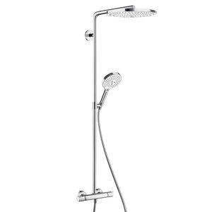 Изображение товара Душевая система Hansgrohe Raindance Select S, 27133400, Showerpipe 300 2Jet термостатическая, белый/хром