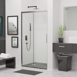 Изображение товара Душевая дверь в нишу RGW Leipzig LE-12 34121219-11, 190 см, стекло прозрачное, профиль хром