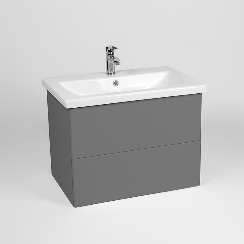 Изображение товара Тумба под раковину Viant София 70 см, подвесная, графит