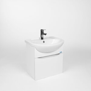 Изображение товара Тумба под раковину Viant Рим 55 см, подвесная, цвет белый, VRIM55ER-T1YP